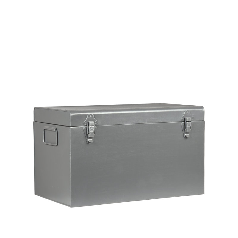 Alma Accent Trunk, Vintage Grey, 35cm H x 60cm W x 40cm D