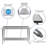 Stainless Steel Work Prep Table With 1.5 in. Backsplash and Adjustable Undershelf-84557346