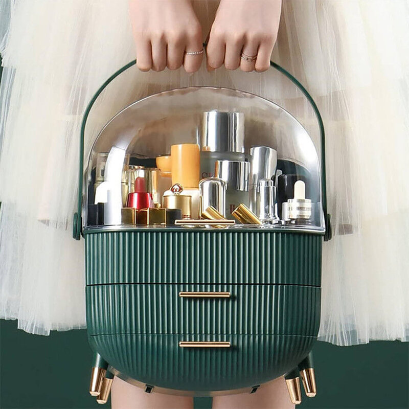 Adamok Acrylic Makeup Organiser, Green