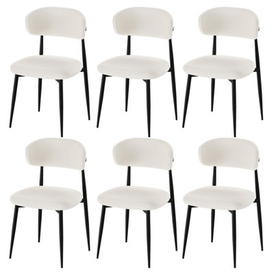 Modern Accent Chair, Velvet Upholstered Dining Chairs, Armless Dining Chair