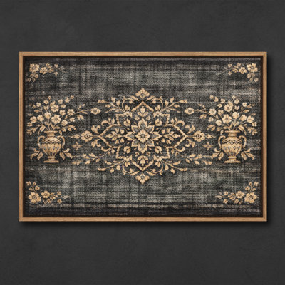 Art mural rétro avec motif symétrique