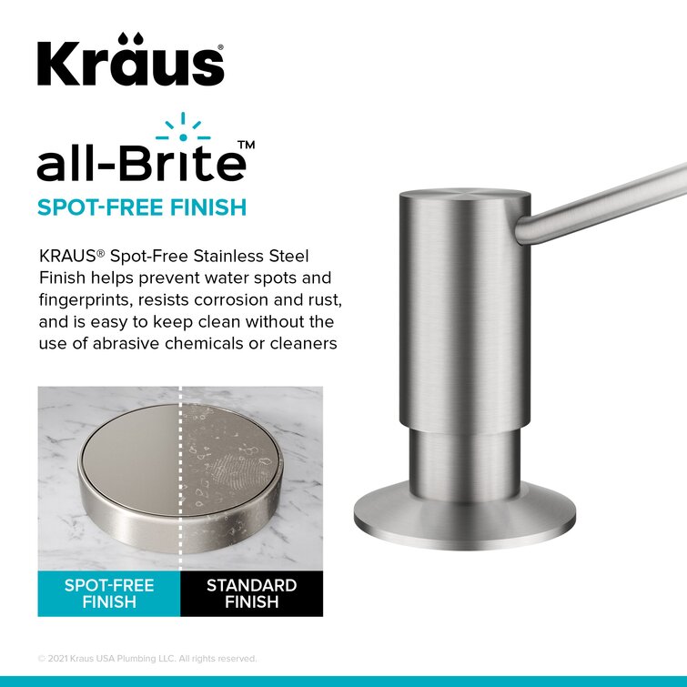 Kraus Soap Dispenser in Stainless Steel, Silver