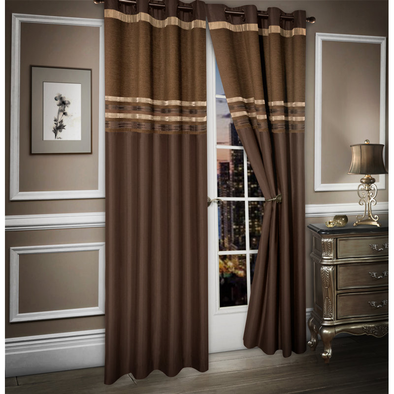 Jarrell Curtain, Dark Brown, 225cm Width