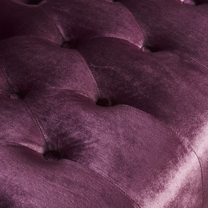 Canapé moderne LOVESEAT, 50.3" W, Raisin Velvet, Raisin