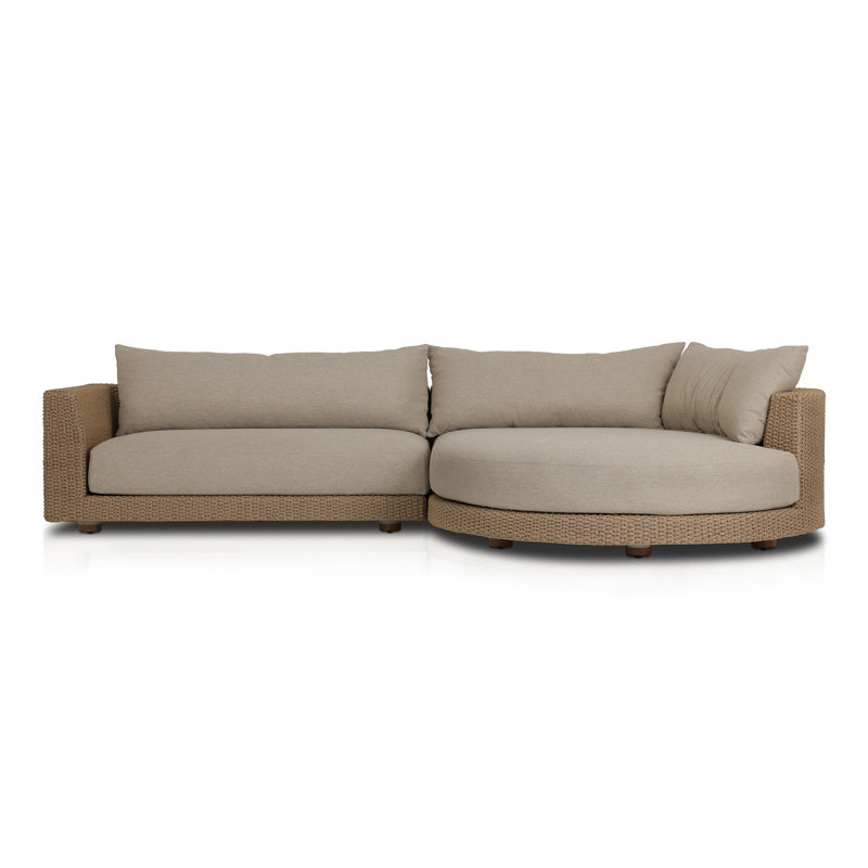 Canapé modulaire pour terrasse 133,5 po Marnier, Accoudoir à droite (vu de face)