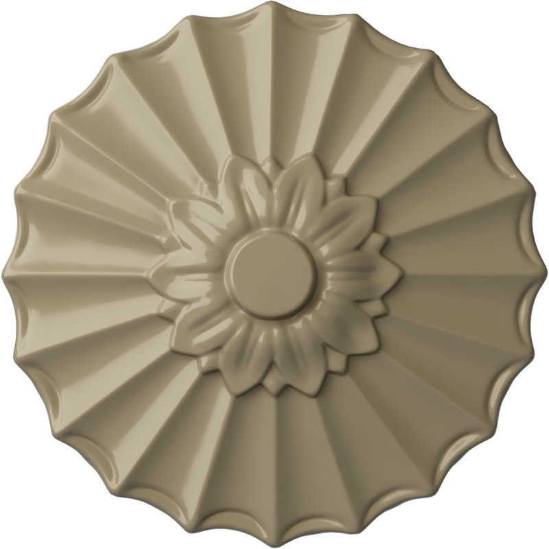 Médaillon de plafond Endurathane Claremont, DE 10 5/8 po x P 5 3/4 po x P 1/2 po (convient aux auvents jusqu'à 7 po), fini cuivre antique peint à la main