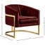 Fauteuil demi-tonneau en velours 30 po Carter-759288828