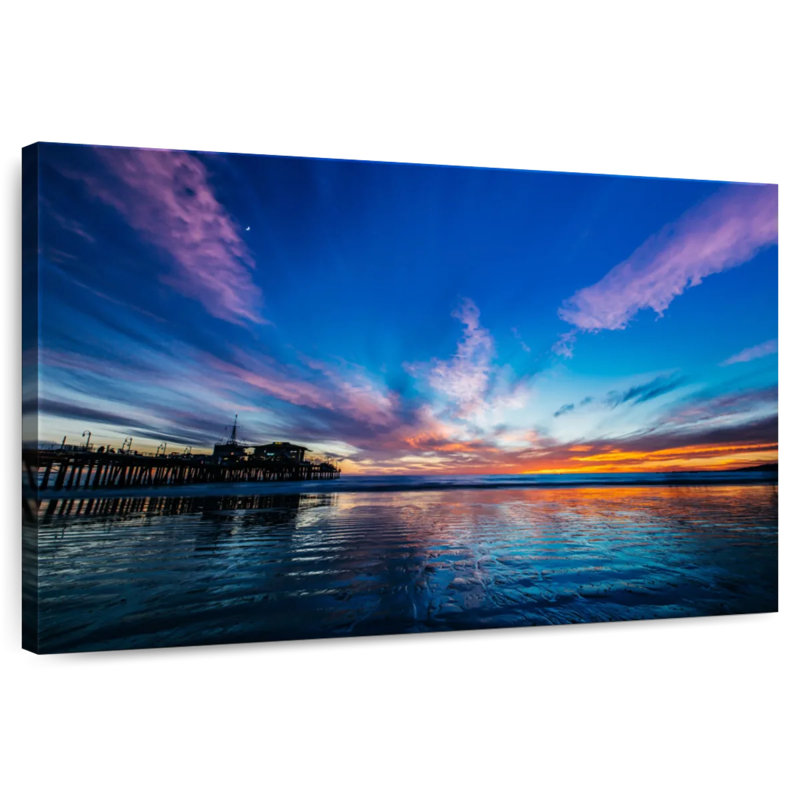 Gillard Santa Monica Beach Nightfall, 24" H x 36" W