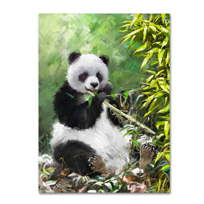 Armand «Panda», reproduction sur toile, H 32 po x l 24 po x P 2 po
