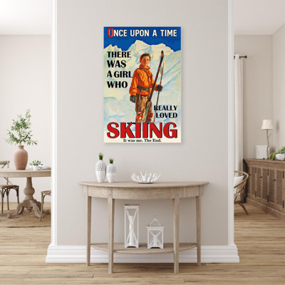 «Who Really Lived Skiing», reproduction d'art graphique sur toile tendue 1 pièce