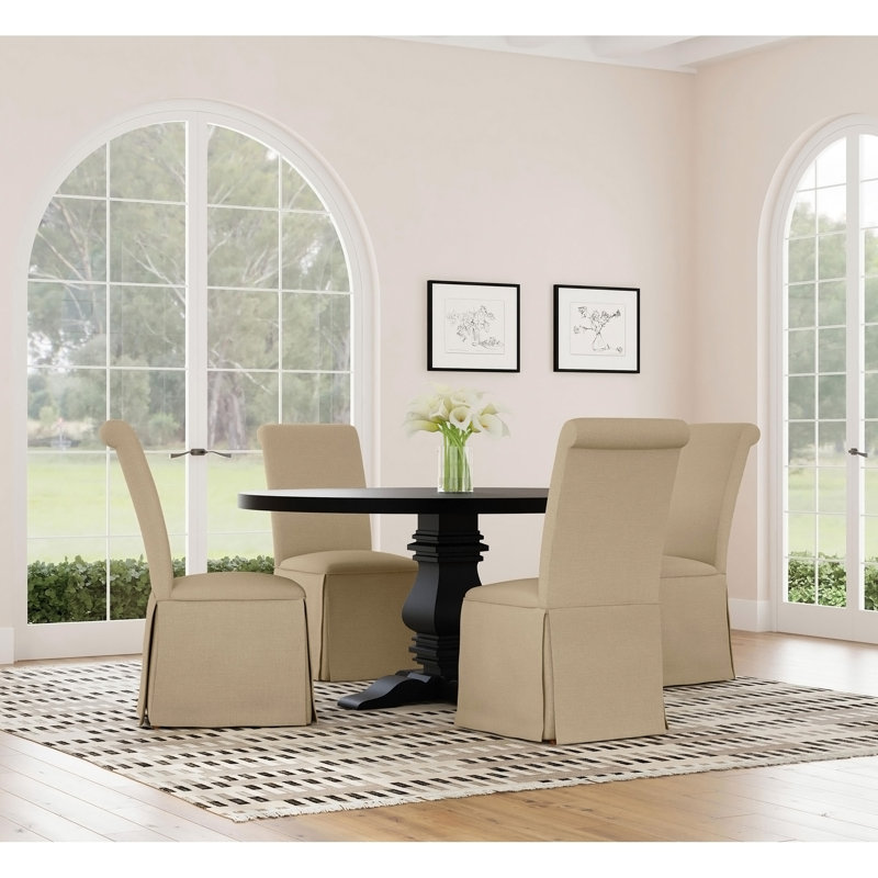 Allende Black Round Dining Table