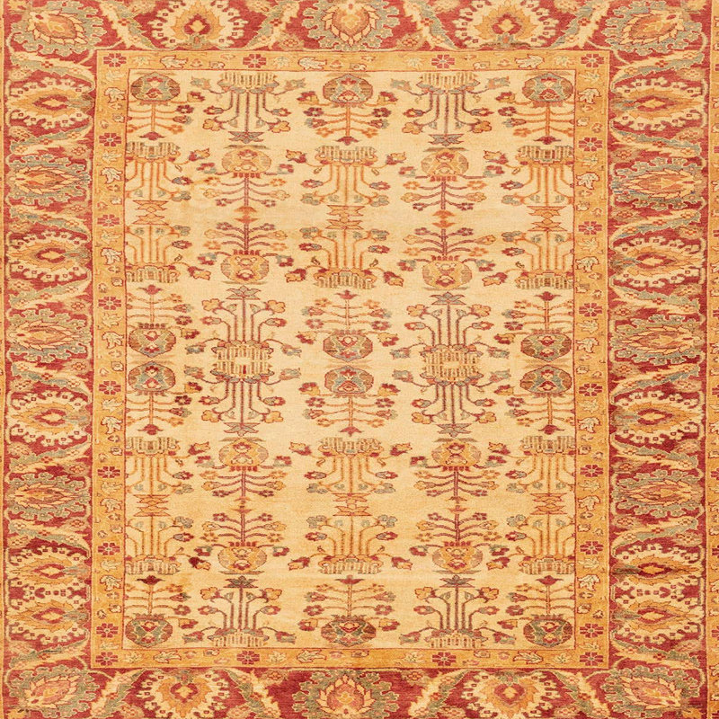 Tapis décoratif multicolore à motif abstrait, Carré 6 pi