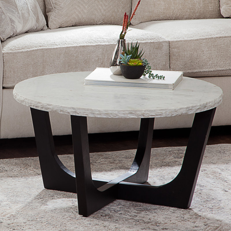 Chrissy Genuine Marble Top Coffee Table