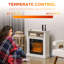 Foyer électrique autoportant de 27 po avec cadre blanc Homcom, chauffage encastré 1400 W - effet de bûche et de flammes 3D réaliste, télécommande, température réglable (62 82 -82 ℉), minuterie, certifié CSA
