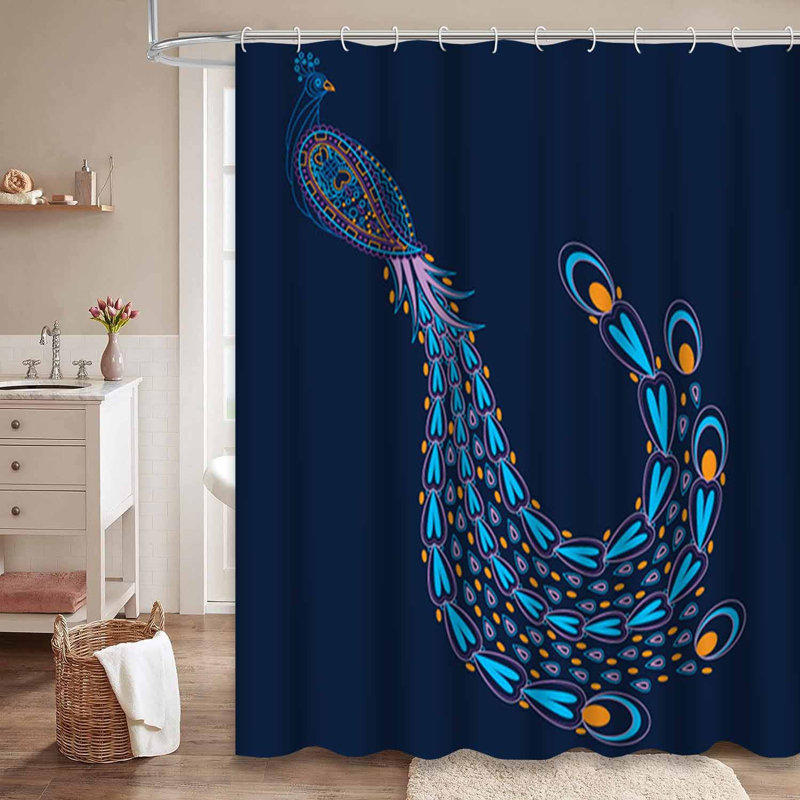 Rideau de douche Paisley Peacock, L 72 po x l 78 po