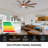 60'' 8-Blade Modern Farmhouse Large Room LED Windmill Ceiling Fan with Light and Remote-535303022