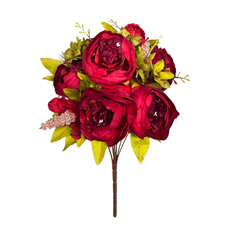 Bouquet de pivoines florales, Rouge