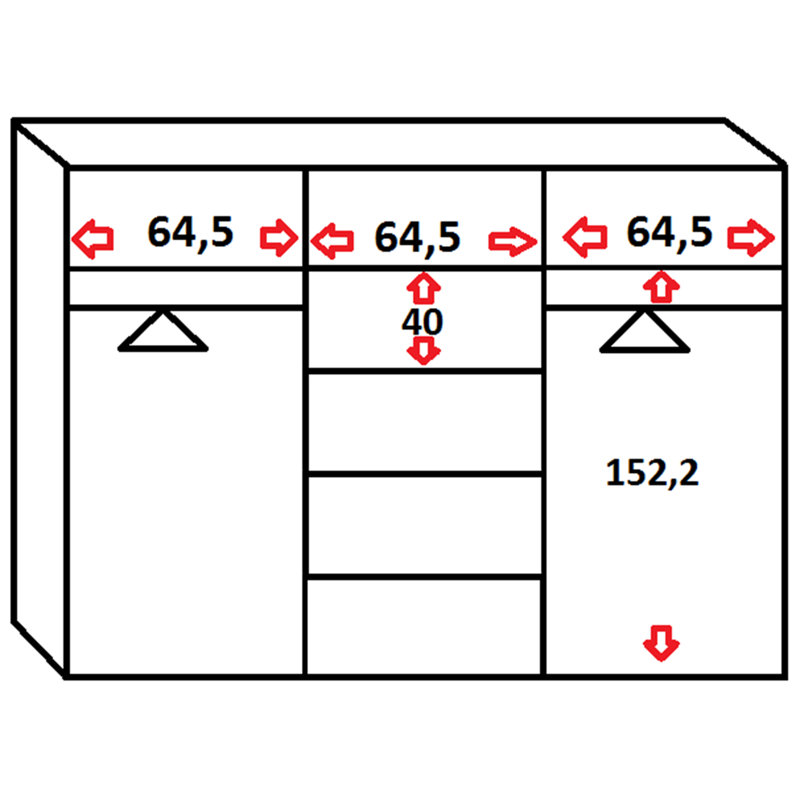Makal 2 Door Solid + Manufactured Wood Wardrobe, White/Black