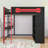 Full Size Wood Loft Bed with RGB Lighting and Desk-1236565779