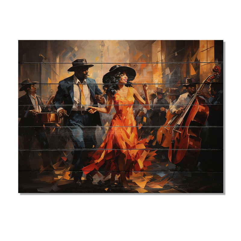Lukman, art afro-américain II, impression sur bois, H 24 po x l 32 po x P 0,78 po