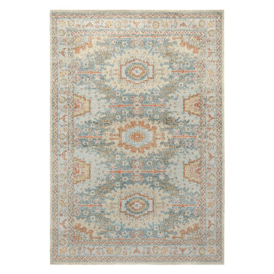 Distressed Homage Hand Knotted Wool Geometric Area Rug