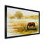 Cheval broutant sur un pré - Peinture sur toile-59536579-59536581