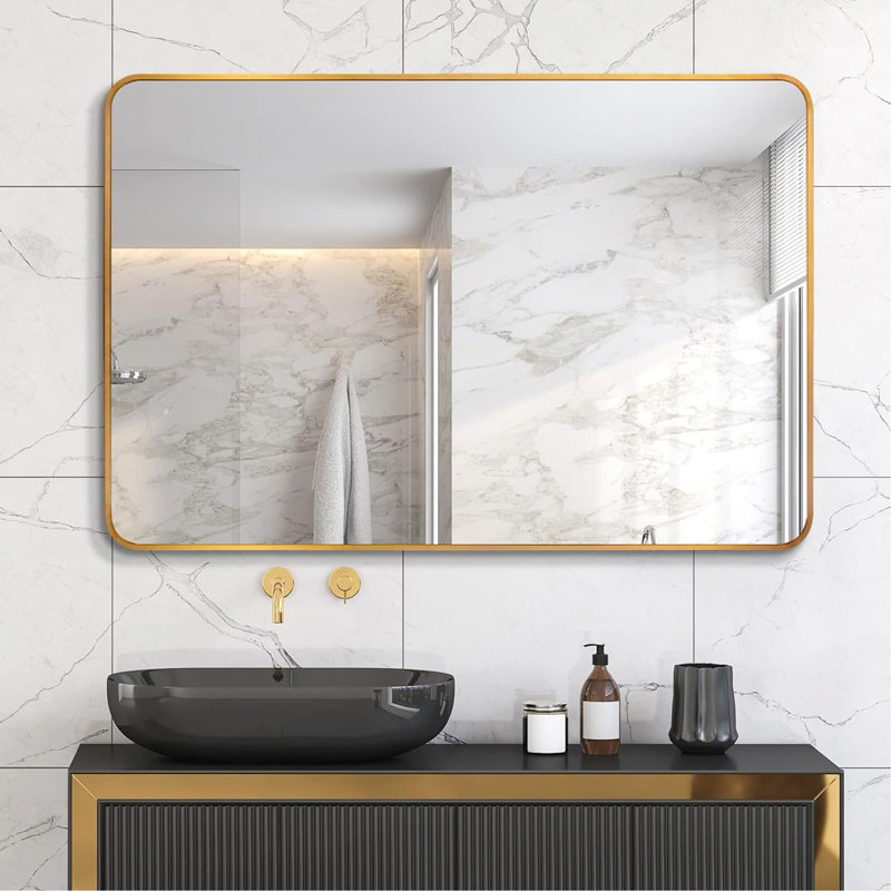 Miroir de salle de bain 30x40, Doré, 30 po x 40 po
