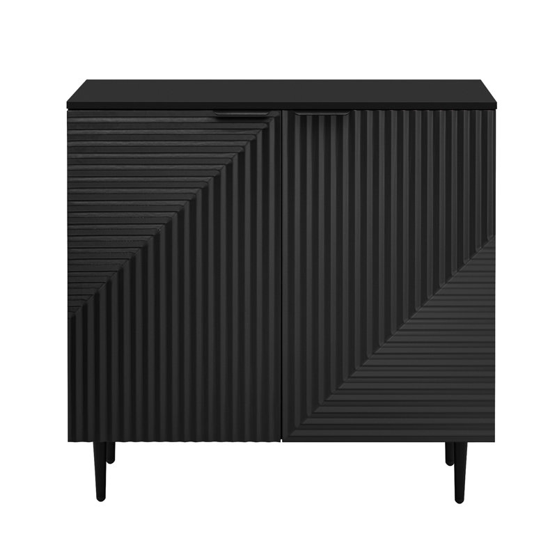 Armoires modernes de 2 - Motif géométrique de porte, tablettes réglables, espace de rangement suffisant pour meuble télé, rangement, capacité généreuse