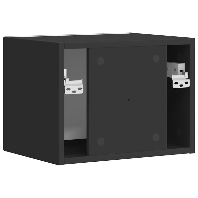 Unfinished TV Stand, 29.5cm H x 39cm L x 31cm W, Black