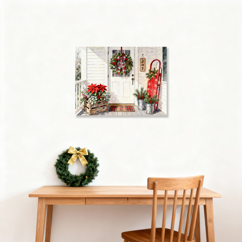 Doorway Scene Canvas Wall Art, 16" H x 24" W