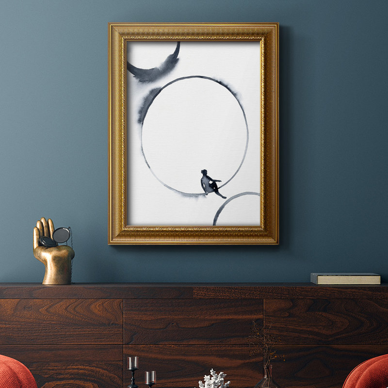 «Woman In The Moon I», toile encadrée de qualité supérieure, prête à être accrochée, L 18 po x H 27 po