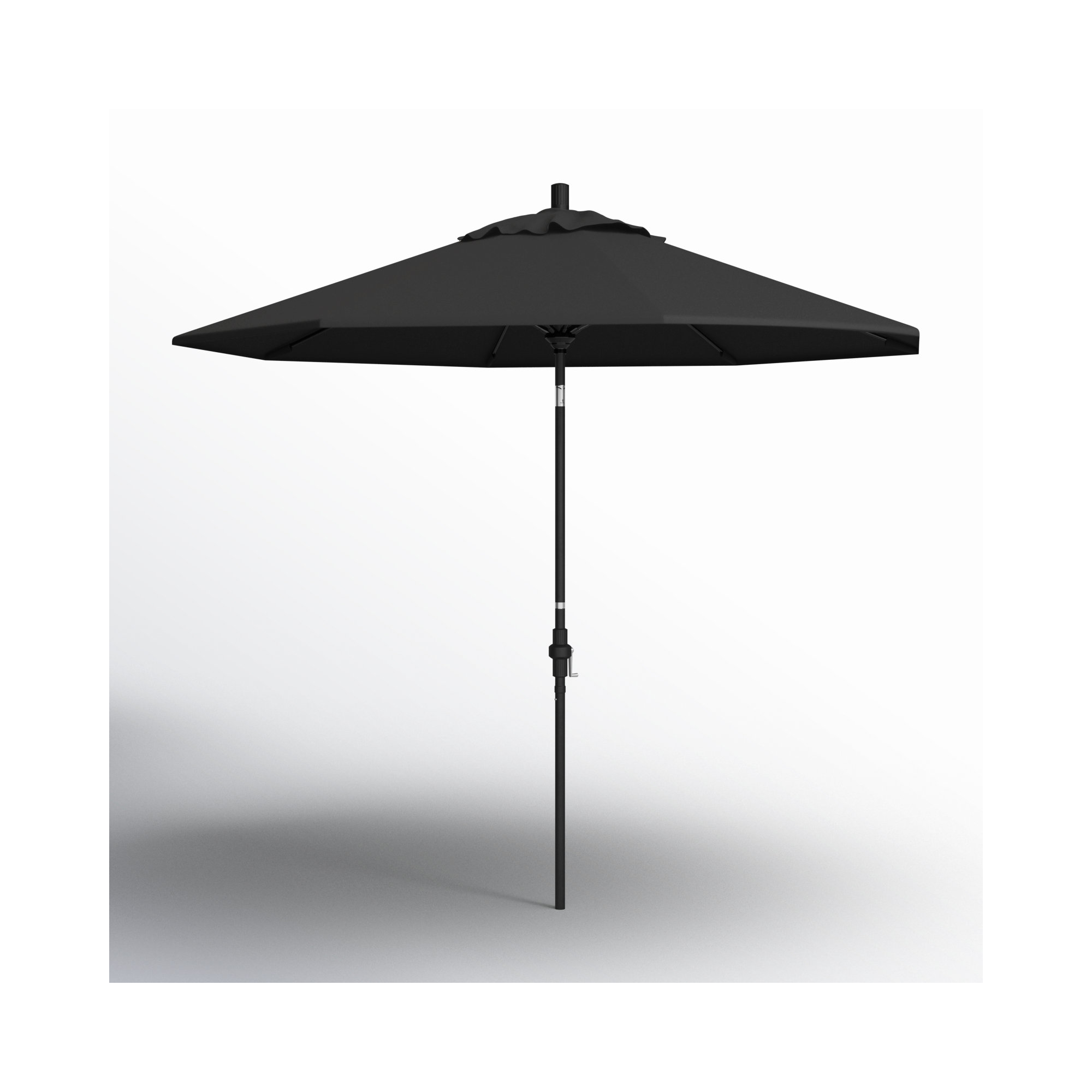 Roverta 9' Market Sunbrella® Umbrella, Canvas Black Sunbrella® Canvas, Black
