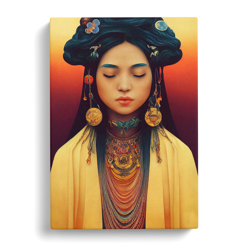 The Beautiful Woman - Wrapped Canvas Print, 50cm H x 35cm W x 3cm D