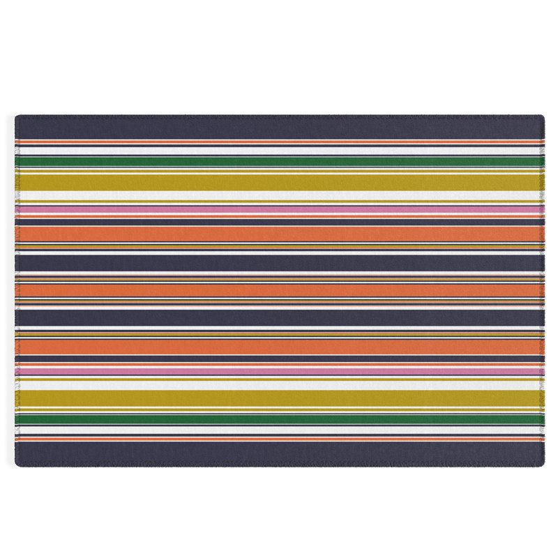 Balbino Striped Indoor / Outdoor Rug, Rectangle 4' x 6'