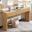 Console 63 po, table d'entrée, table console étroite avec 3 tiroirs supérieurs-2110125408