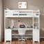 Lit mezzanine avec bureau en U, tiroirs, tablettes de rangement et armoire-2081015018