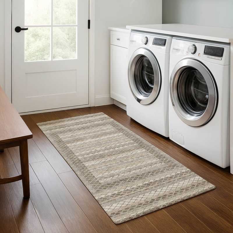 Premium Machine Washable Ariel Geometric Rug, Runner 2'3" x 7'6"