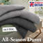 Luxury 10.5 Tog Two-Tone Coverless Duvet, Premium Ultrasoft Microfibre, Thick & Cosy Quilt for Cold Nights, Hypoallergenic, Antibacterial & Breathable Bedding, Designed in UK-1860909626