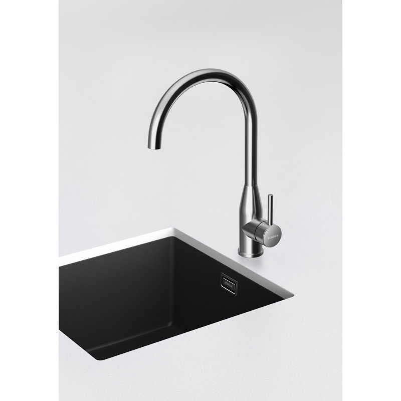 Schock Single Lever Monobloc Tap, Solid Stainless Steel
