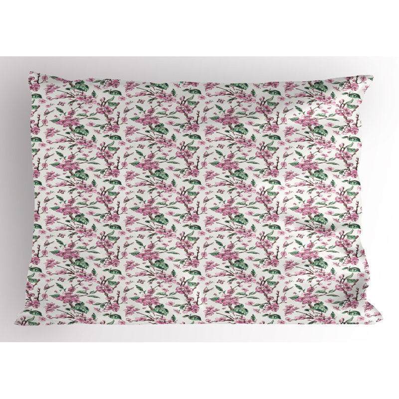 Ensemble de 2 taies décoratives à motif floral rétro Ambesonne