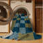Machine Washable Checkered Brown Area Rug-1283176573
