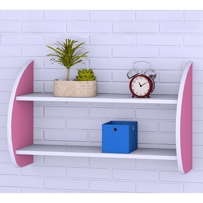 Arrindell 2 Piece Tiered Shelf, Pink, 54cm H x 87cm W x 25cm D
