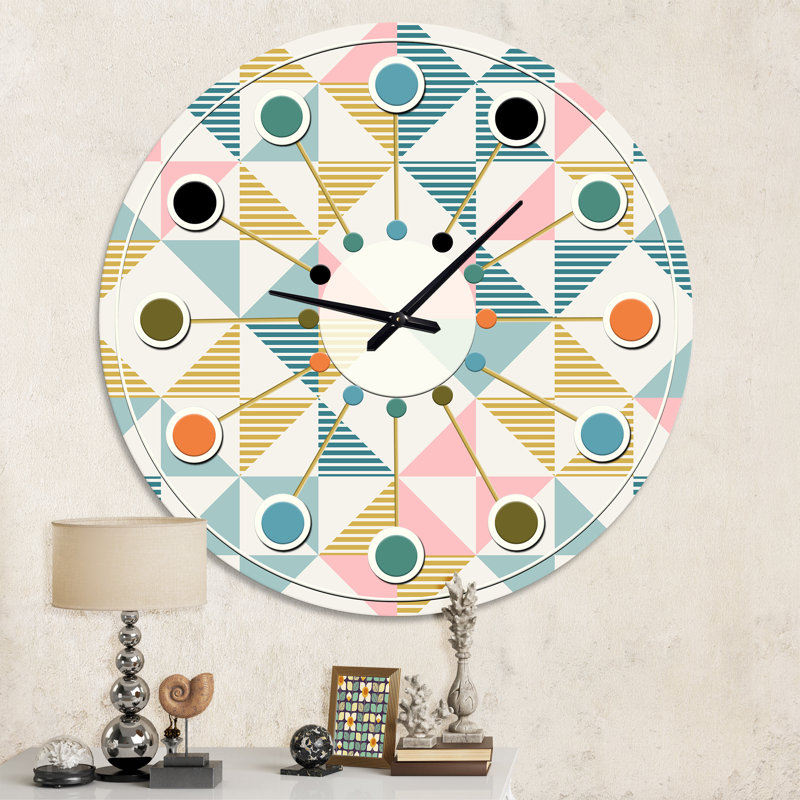 Horloge murale Diamond Retro II - Mid-Century, Moyenne
