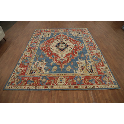 Tapis traditionnel en laine fabriqué à la main 9 x 12