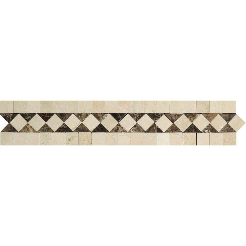 Bordure murale 2 "x 12" Crema Marfil