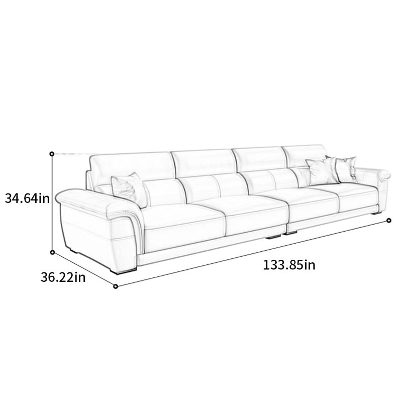 Gleisner, 34.64" H x 133.85" W x 36.22" D, 4