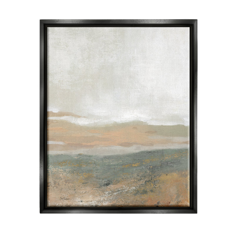 «Ba-245-Floater Neutral Desert Abstraction», reproduction encadrée sur toile par Carol Robinson, H 21 po x l 17 po x P 1,7 po