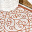 Tapis d'intérieur / extérieur crème / orange tissé texturé Deronte-716455609
