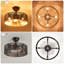 Ventilateur de plafond en forme de cage en bronze 17,7 po avec lumière, moteur à courant continu réversible et télécommande-1605753222