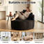 Chaises d'appoint surdimensionnées, fauteuil rond moderne en velours côtelé de 43 pouces pour la maison